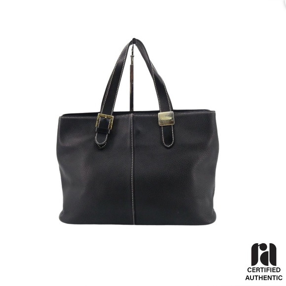 Burberry Handbags - Burberry Black Leather Handbag w COA